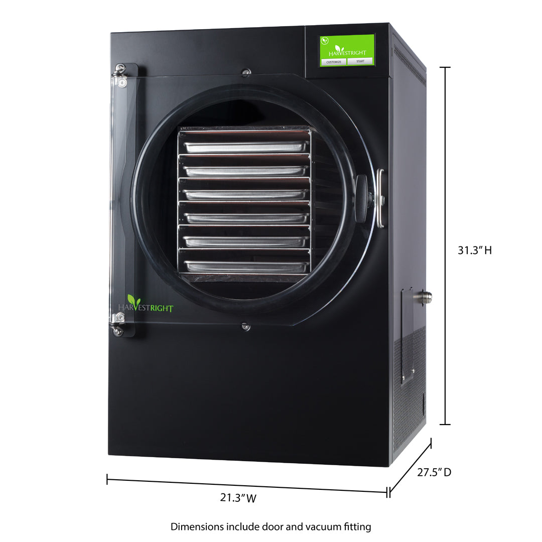 Harvest Right professional home freeze dryer machine large black dimensions